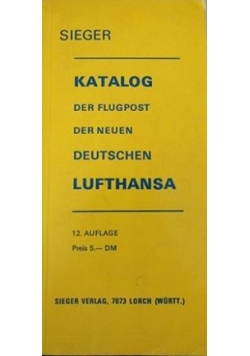 Katalog der flugpost der neuen deutschen Lufthansa