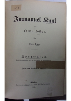Immanuel Kant und Leine Sabre, 1882 r.