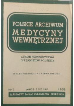 Polskie Archiwum Medycyny Wewnętrznej, Nr 5