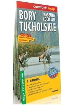 Bory Tucholskie, Kaszuby, Kociewie laminowana mapa turystyczna 1:150 000