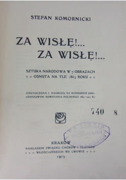 Za Wisłę!...Za Wisłę!... 1913 r.