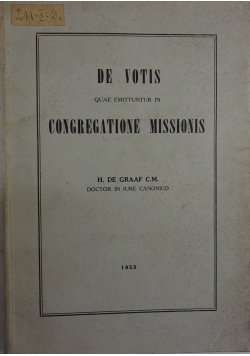 De Votis quae emittuntur in congregatione missionis