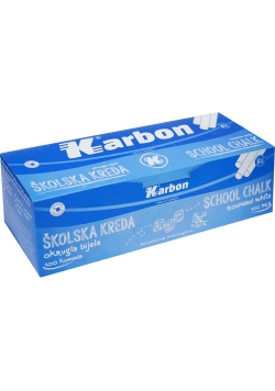 Kreda biała okrągła KARBON 100 sztuk