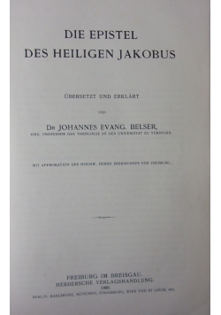 Die Epistel des Heiligen Jakobus,1909r.