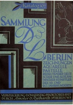 sammlung d..l../ berlin versteigerungskatalog 107, 1925 r.