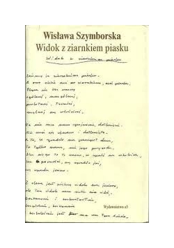 Widok z ziarnkiem piasku