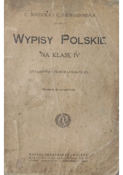 Wypisy polskie na klasę IV