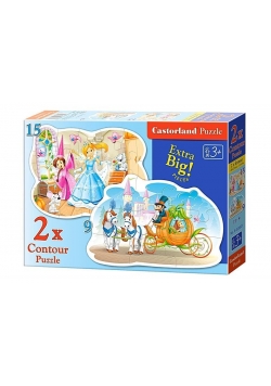 Puzzle x 2 Kontur - Kopciuszek CASTOR