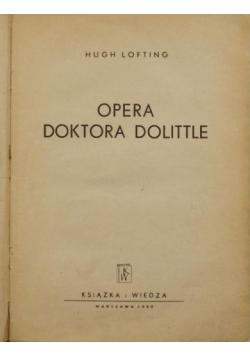 Opera Doktora Dolittle,1948r.,