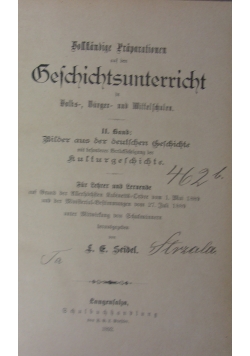 Vollständige Präparationen auf den Geschichtsunterricht, 1892 r.