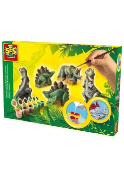 Zestaw do wykonania odlewów gipsowych 3D Dinozaury