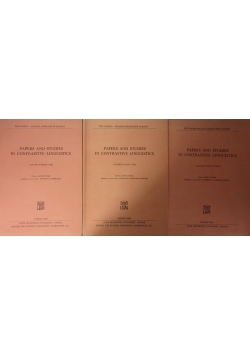 Papers and studies in contrastive linguistics, 3 tomy