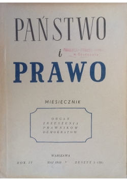 Państwo i Prawo Zeszyt 5, 1949 r.