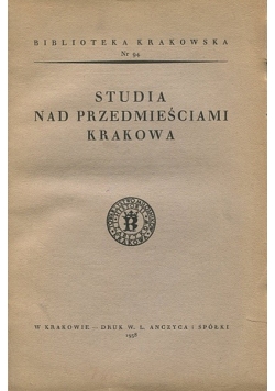 Studia nad przedmieściami 1938