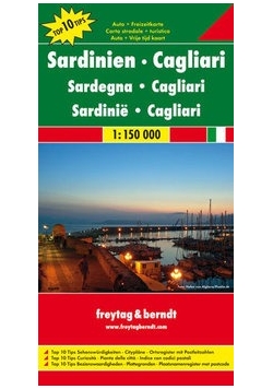 Sardynia Cagliari mapa samochodowa 1:150 000