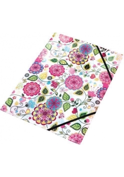 Teczka na gumkę A4 z nadrukiem Flowers