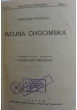 Wojna Chocimska,1924r