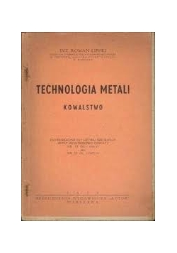 Technologia Metali kowalstwo, 1950r