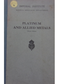 Platinum and Allied Metals, 1936 r.