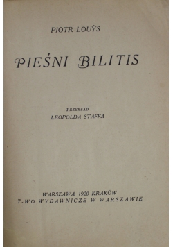 Pieśni bilitis 1920 r.