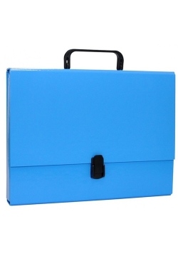 Teczka-pudełko Office Products A4 5cm z rączką z zamkiem niebieska