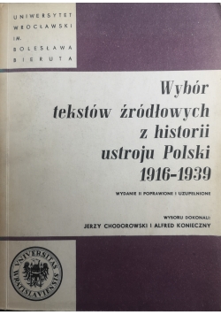 Wybór tekstów źródłowych z historii ustroju Polski