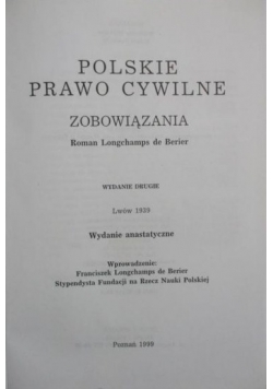 Polskie prawo cywilne. Zobowiązania