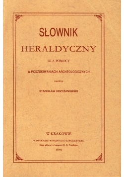 Słownik Heraldyczny, 1870r.