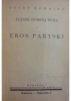 Ludzie Dobrej Woli. Eros Paryski, 1938r.