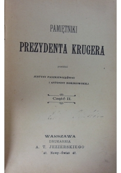 Pamiętniki Prezydenta Krugera. Część II, 1903 r.