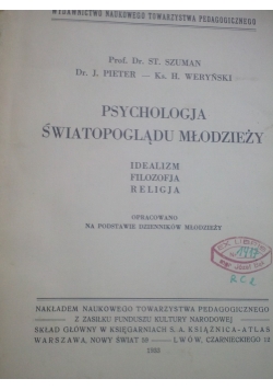 Psychologja światopoglądu młodzieży, 1933 r.