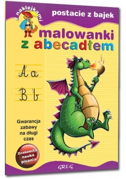 Malowanki z abecadłem - postacie z bajek GREG