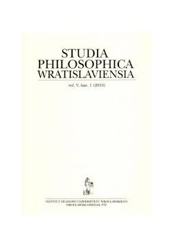 Studia Philosophica Wratislaviensia, Vol. V