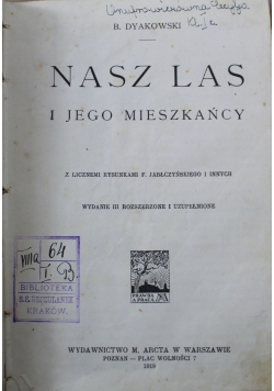 Nasz las i jego mieszkańcy 1919 r.