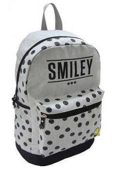 Plecak zaokrąglony Life Smiley Grey