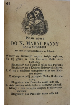 Pieśń nowa do N. Maryi Panny Kalwarysjkiej, 1878 r.