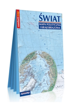 Świat Mapa polityczna i krajobrazowa laminowana mapa w formacie XXL 1:31 000 000