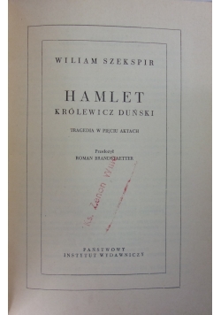 Hamlet królewicz duński