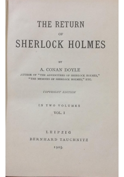 The return of Sherlock Holmes, 1905 r.