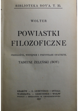 Powiastki Filozoficzne 1917 r.