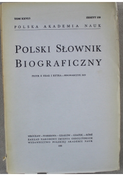 Polski słownik biograficzny Zeszyt 110