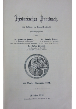 Historisches Jahrbuch, 1892 r.