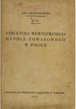 Struktura wewnętrznego Handlu Towarowego w Polsce 1938 r