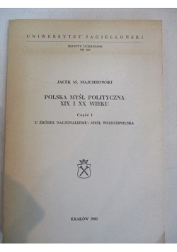 Polska myśl polityczna XIX i XX wieku