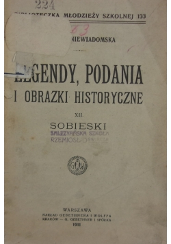 Legendy, podania i obrazki historyczne, 1911 r.