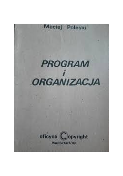 Program i organizacja