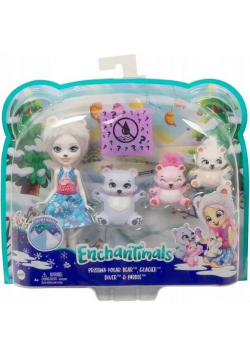 Enchantimals. Lalka Pristina z rodziną misiów