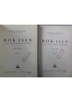 Rok 1809 Powieść z dziejów Księstwa Warszawskiego 2 Tomy 1949 r