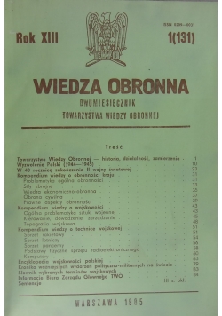 Wiedza obronna nr 1 - 6,  Rok XIII
