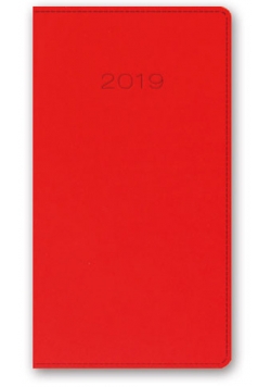 Kalendarz 2019 11T A6 kieszonkowy czerwony vivella